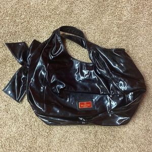Valentino black patent hobo bow bag, Authentic. Large tote size.